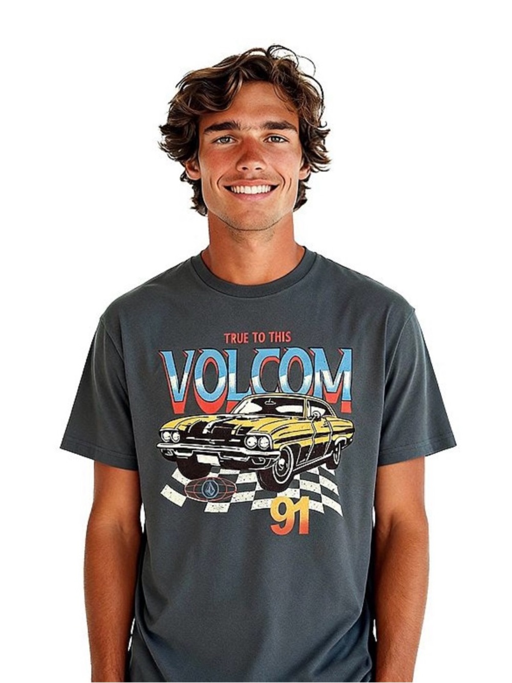 Gray Volcom Car Graphic Tee